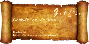 Gombócz Ákos névjegykártya